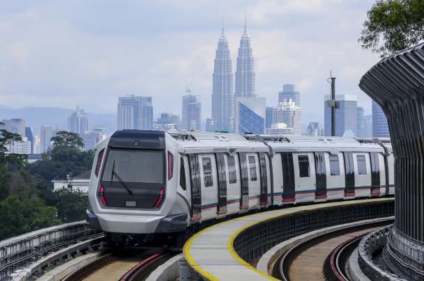 Constructions du métro de Kuala Lumpur en Malaisie